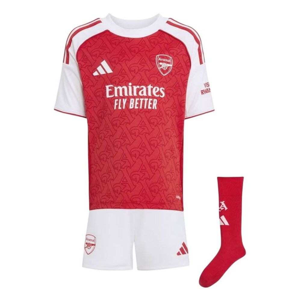 Adidas Childrens/Kids 25/26 Arsenal FC Home Kit Set / Red/White